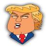 Zirni Donald Trump Face Cartoon Sticker Art Decal view 1