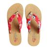 Hawaii Hangover Unisex Flip Flop with Fabric in Hibiscus Red 40 M8 view 1