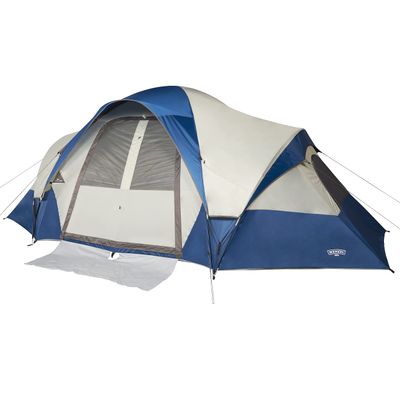Wenzel Pinyon 10 Person Modified Dome Tent with Mesh Roof, Divider, Mud Mat, E-Port & 12 Storage Pockets Extra-Large Tent for Families or Group Camping Trips