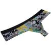 OROCOJUCO Men's Brazilain Bikini Boxers Thong Underwear Guys Hipster Swim Tangas 1/3 Back Coverage Trunks Yellow Hibiscus XL view 3