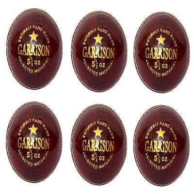CW Garrison Premium Grade Red Leather Cricket Ball Leather 4 Piece Ball Pack of 12 Day Night Match Cricket Ball Youth Adult Senior Hard Leather Ball Cork Balls Cork Inner Ball