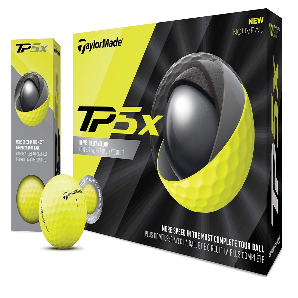 TaylorMade Unisex's TM20 TP5x Yellow dzn Golf Ball, One Size