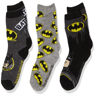 BATMAN Boys Bat Signal 3 Pack Crew Socks