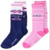 JoJo Siwa girls Jojo Siwa 2 Pack Knee High Casual Sock, Navy Pink Multi, Size 6-8.5 US view 1