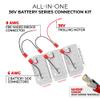 Connect-Ease 36V Trolling Motor Quick Connect/Disconnect Kit RCE36VBK | Plug and Play Boat Wiring Kit for Three 12V Batteries in Series | 8 AWG Marine Grade Wire | Lithium Compatible view 2