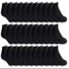 36 Pairs Of Yacht & Smith Mens Wholesale Bulk No Show Ankle Socks, Cotton Sport Athletic Socks - Size 10-13 (Black) view 1