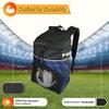 Vizari Soccer Backpack Soccer Bag | Water resistant Durable Equipment Bag for Football, Basketball, Volleyball | Cleats and Ball Compartment - Red,Blue,Black view 2