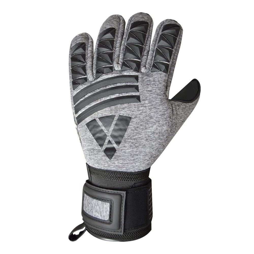 Vizari Pasadena F.P. Soccer Goalkeeper Gloves with Finger Protection - Black/Silver, Size 6 Football Gloves | 4 Super Grip Greman Latex for Superior Grip Goalie Gloves