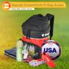 Vizari Soccer Backpack Soccer Bag | Water resistant Durable Equipment Bag for Football, Basketball, Volleyball | Cleats and Ball Compartment - Red,Blue,Black view 4