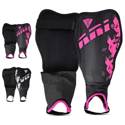 Vizari Napoli Youth Soccer Shin Guards for Boys and Girls - Pink/Silver, Medium | Stylish Design Football Shin Pads with Unique PP Textured Flexes Material for Superior Comfort and Protection