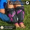 Vizari Napoli Youth Soccer Shin Guards for Boys and Girls - Pink/Silver, Medium | Stylish Design Football Shin Pads with Unique PP Textured Flexes Material for Superior Comfort and Protection view 4