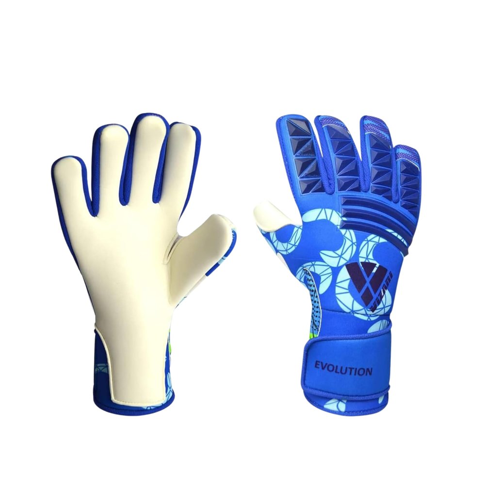 Vizari Evolution Soccer Goalkeeper Gloves | Professional Quality Football Gloves with Negative Cut for Superior Fit | Extended Palm Grip, 3+3mm Super Grip Latex Goalie Gloves