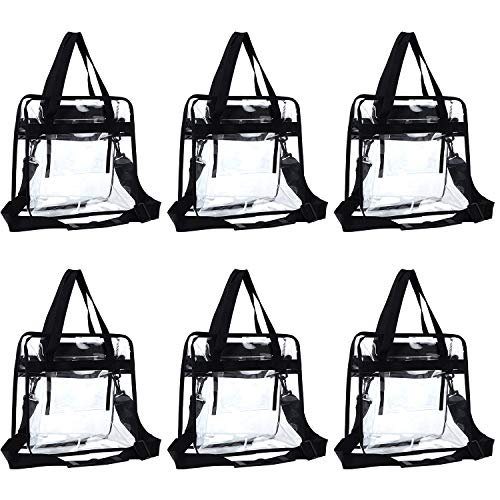 NuFazes Clear Tote Bag Stadium Approved - Adjustable Strap Use As Messenger Bag- Six Pack