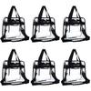 NuFazes Clear Tote Bag Stadium Approved - Adjustable Strap Use As Messenger Bag- Six Pack view 1