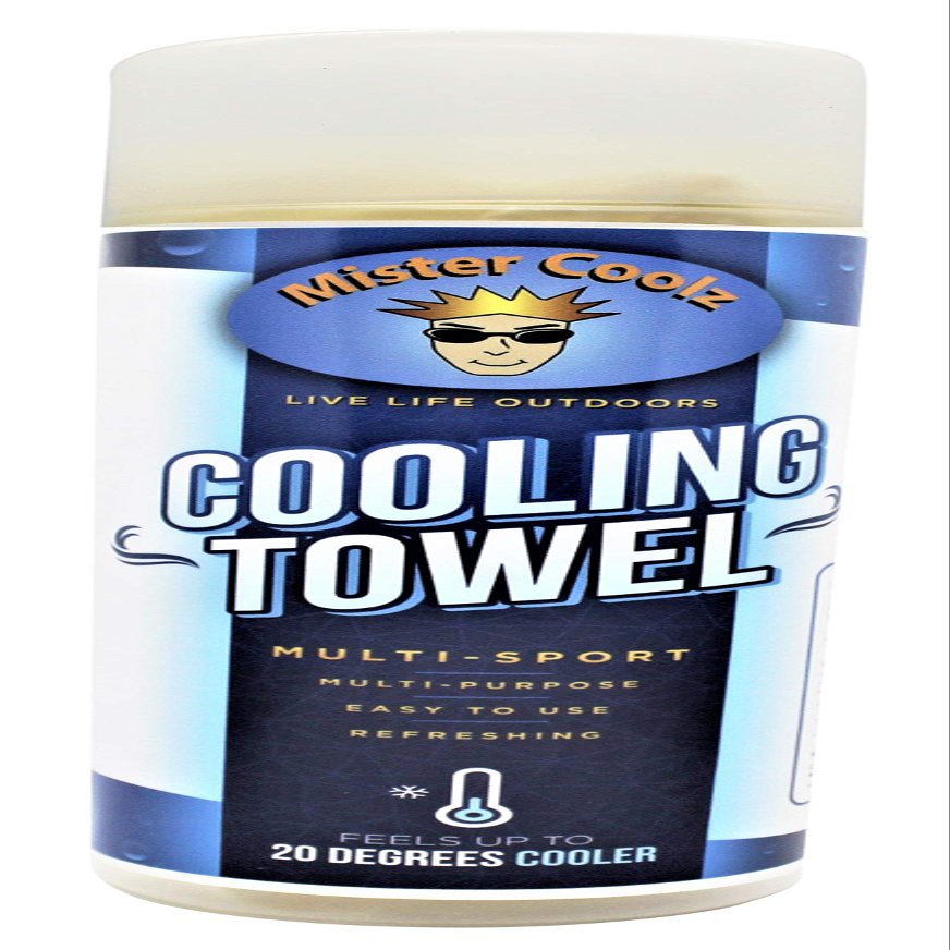 Mister Coolz Cooling Towel for Instant Relief from Outdoor Activities, Sports, Workouts, Travel, Camping, Heat, Humidity, Fevers, Headaches, Heat Strokes