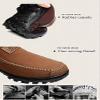 Asifn Men's Moccasins Slippers Memory Foam Slip on Loafers Fur Lined House Shoes Indoor Outdoor Winter Black 9.5 US view 4