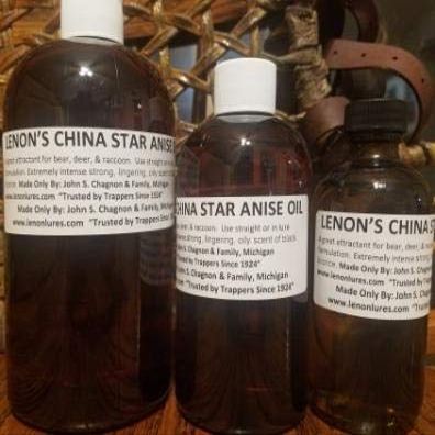 Lenon's Anise Oil Genuine China Star Trusted by Fisherman, Hunters & Trappers Since 1924 (16 oz)