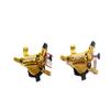 Juin Tech R1 Cable Actuated Hydraulic Bicycle Bike Disc Brake Caliper Set Extra Lightweight Hybrid Brake for Road Cyclocross Gravel eBike Folding Bike etc. use (Gold) view 1