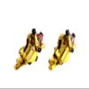 Juin Tech R1 Cable Actuated Hydraulic Bicycle Bike Disc Brake Caliper Set Extra Lightweight Hybrid Brake for Road Cyclocross Gravel eBike Folding Bike etc. use (Gold) view 3