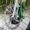 Juin Tech R1 Cable Actuated Hydraulic Bicycle Bike Disc Brake Caliper Set Extra Lightweight Hybrid Brake for Road Cyclocross Gravel eBike Folding Bike etc. use (Green) view 4