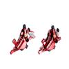 Juin Tech R1 Cable Actuated Hydraulic Bicycle Bike Disc Brake Caliper Set Extra Lightweight Hybrid Brake for Road Cyclocross Gravel eBike Folding Bike etc. use (Red) view 1
