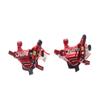 Juin Tech R1 Cable Actuated Hydraulic Bicycle Bike Disc Brake Caliper Set Extra Lightweight Hybrid Brake for Road Cyclocross Gravel eBike Folding Bike etc. use (Red) view 3