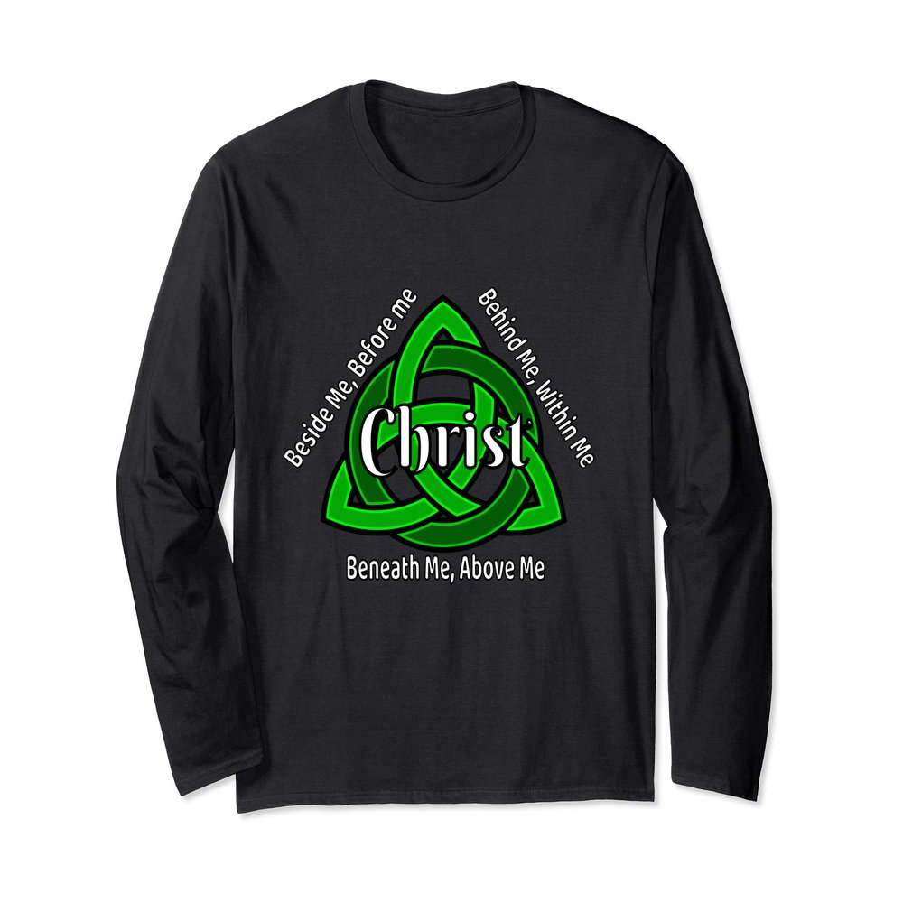 Celtic Trinity Knot Shirt St Patricks Prayer Christian Gifts Long Sleeve T-Shirt
