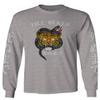 Front Tiger Graphic Japanese Till Death Anime Men's Long Sleeve t Shirt (Light Gray 2X Large) view 1
