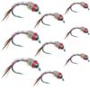 Bead Head Rainbow Warrior Midge Assortment - The Fly Fishing Place - Silver Bead Head - 3 Each of 3 Sizes 14, 16, 18 - Tailwater Fly Fishing Flies Collection view 1