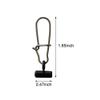 10/25/50/100 Packs Fishing Line Slide with Double Lock Snap Duty Sliders Black Size 6# Length1.65INCH (10pcs) view 2