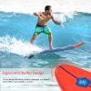 GYMAX Surfboard, 6' Body Board with Removable Fins & Protective Leash, Non-Slip Surfing Board for Surfing, Fishing Water Yoga (Red) view 4