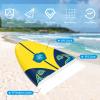 GYMAX Surfboard, 6' Body Board with Removable Fins & Protective Leash, Non-Slip Surfing Board for Surfing, Fishing Water Yoga view 3