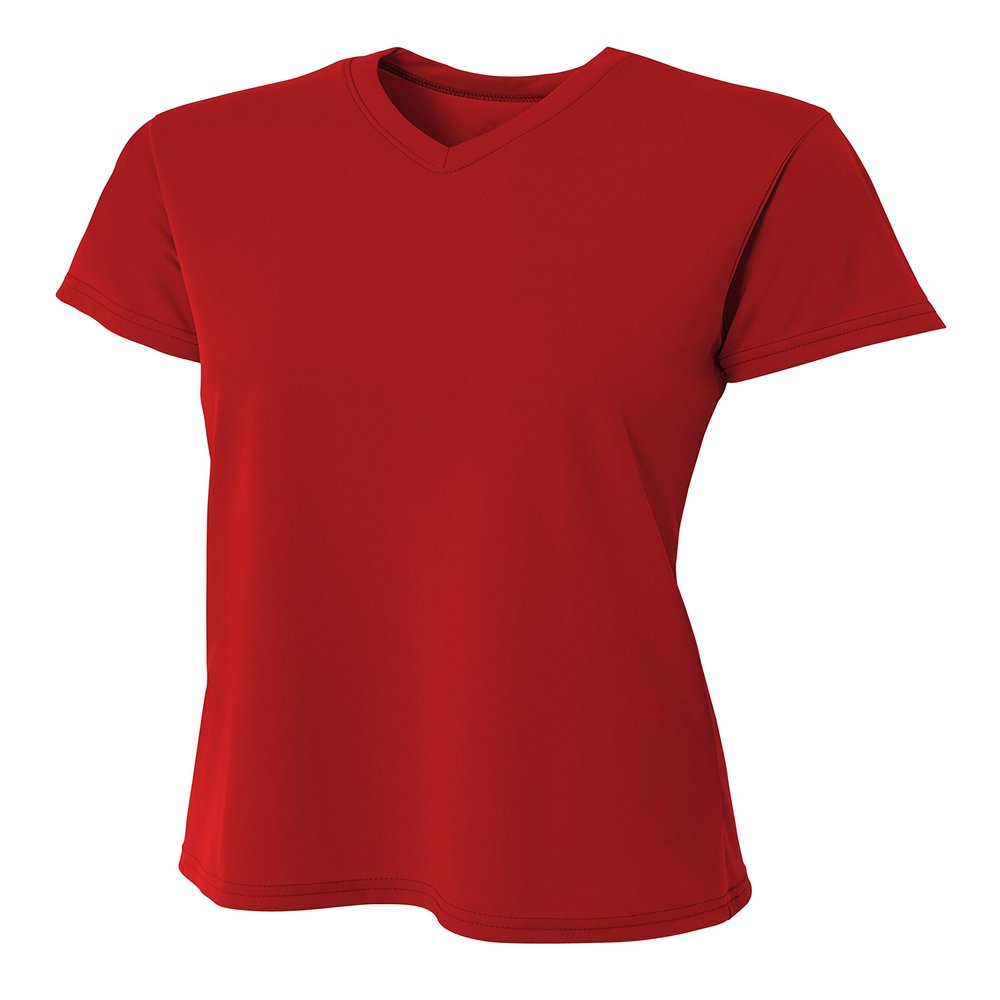A4 Women's Sprint Shirt, Scarlet, XS