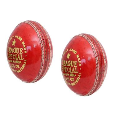 CW League Special Red Cricket Leather Balls Pack of 12 for Men 4 Piece Hand Made