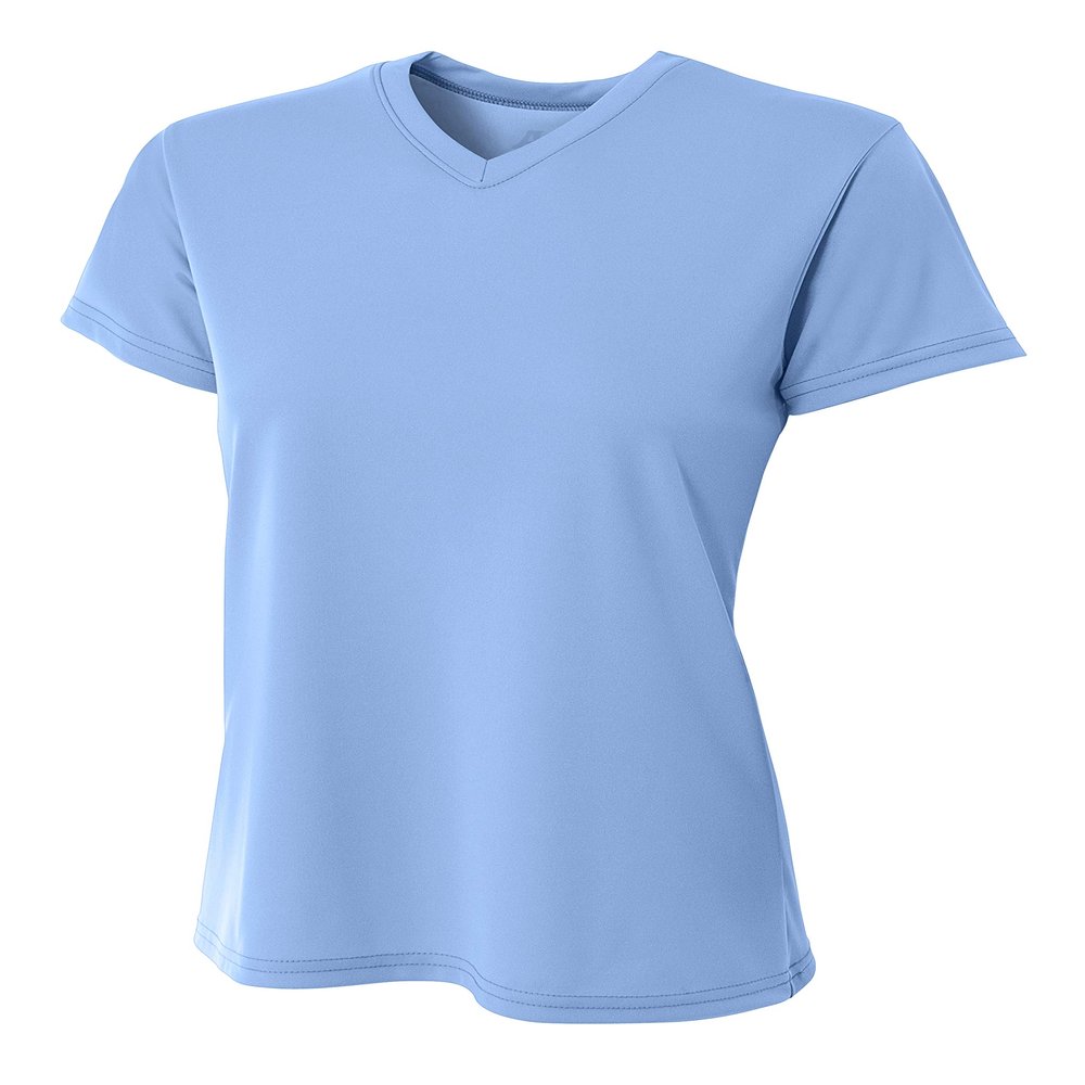 A4 Women's Sprint Shirt, LT Blue, XS