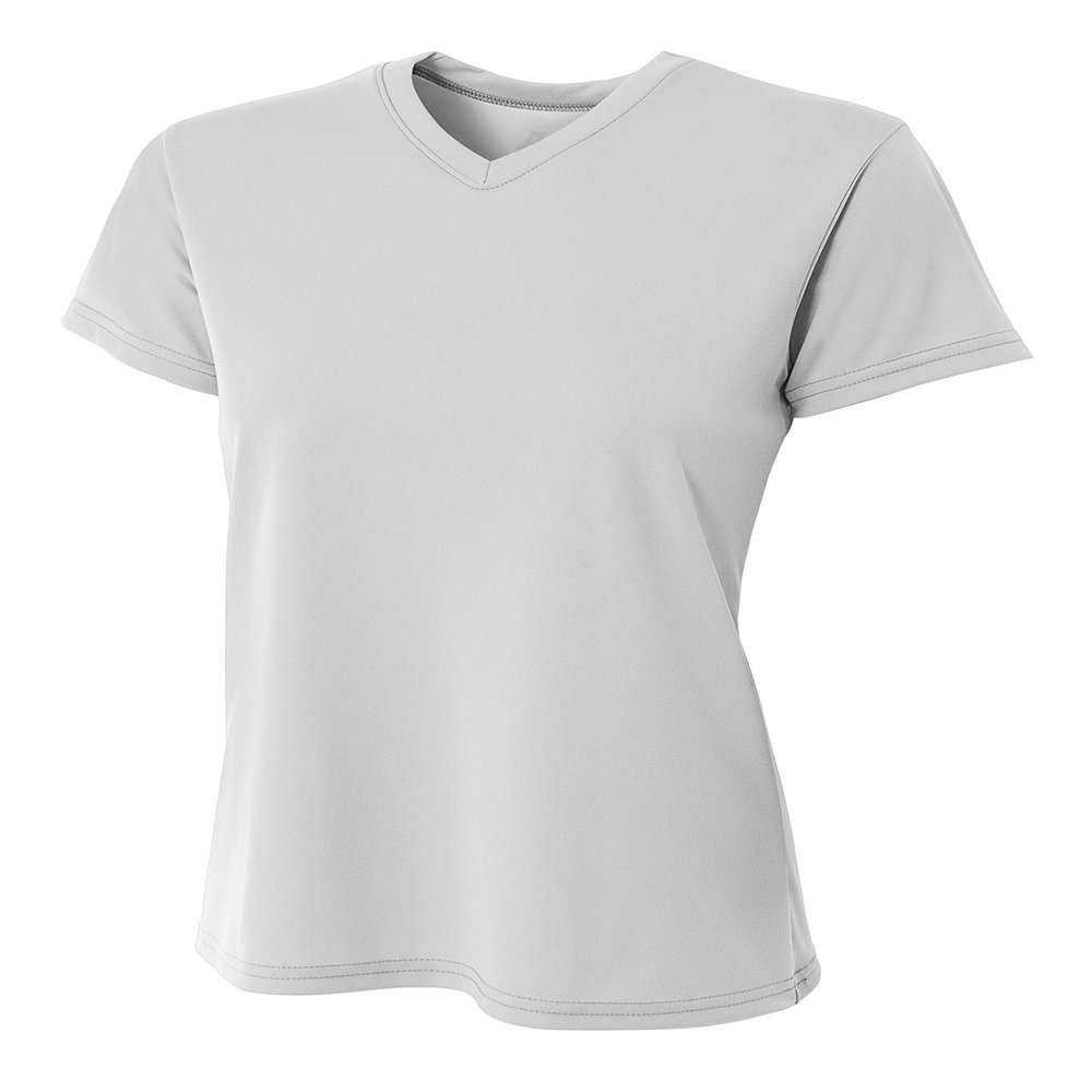 A4 Women's Sprint Shirt, Silver, XS