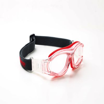 Freebee Unisex Kids Sports Safety Glasses Protective Goggles for Basketball Soccer (transparent red)