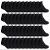 48 Pairs Of Yacht & Smith Mens Wholesale Bulk No Show Ankle Socks, Cotton Sport Athletic Socks - Size 10-13 (Black) view 1