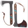 Condor Tool & Knife Blue River Tomahawk - Premium Tactical Tomahawk with 1095 High-Carbon Steel Blade - Ergonomic Walnut Handle with Turquoise Stone Inlay - Ideal for Bushcraft, Camping & Survival view 1