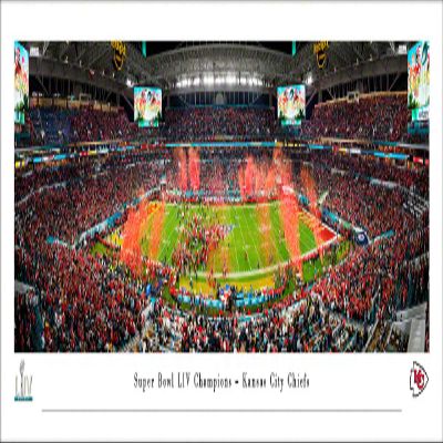 NFL Super Bowl LIV 2020 Champions, Kansas City Chiefs - Unframed 40 x 13.5 Poster by Blakeway Panoramas