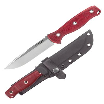 Condor Bushcraft Bliss Knife - 1075 High Carbon Steel - Walnut Handle - Small Fixed Blade Knife with Kydex Leather Loop Sheath - 3mm Thick - 4.8in Blade - 9.8oz