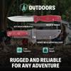 Condor Bushcraft Bliss Knife - 1075 High Carbon Steel - Walnut Handle - Small Fixed Blade Knife with Kydex Leather Loop Sheath - 3mm Thick - 4.8in Blade - 9.8oz view 3