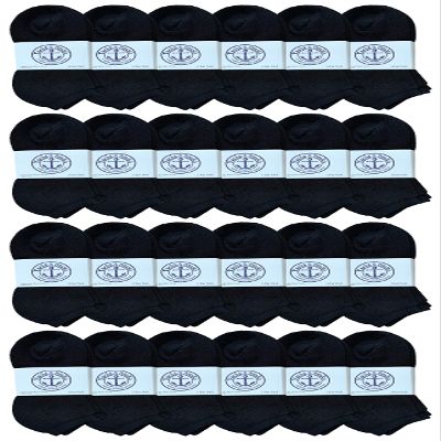 24 Pairs Of Yacht & Smith Bulk Womens Ankle Socks Low Cut Ankle Socks Size 9-11 (Black)