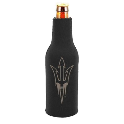 Arizona State Sun Devils 2-Pack Tonal Black Design Zipper Bottle Neoprene Beverage Insulator Holder University of