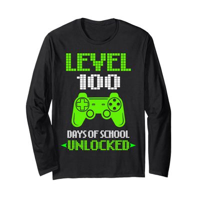 100th Day Of School T-Shirt For Kids Boys 100 Days of School Long Sleeve T-Shirt