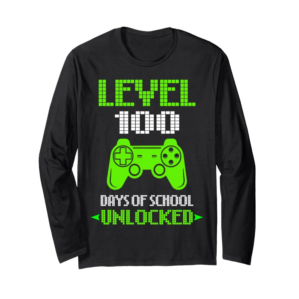 100th Day Of School T-Shirt For Kids Boys 100 Days of School Long Sleeve T-Shirt