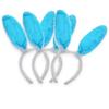 BestPysanky Set of 3 Costume Bunny Ear Headbands in Bright Blue, Each 11.7 Inches view 2