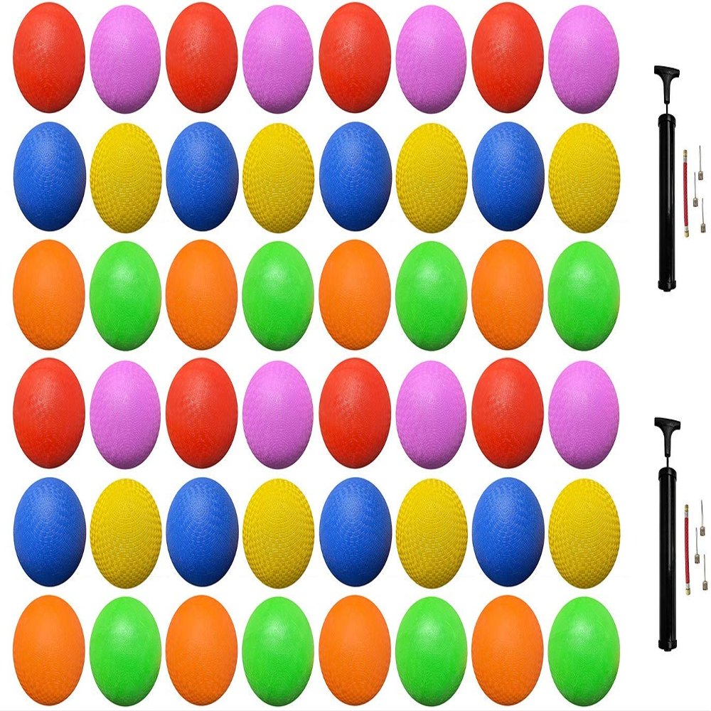 Biggz Rubber Kick Balls 8.5 inch Playground Balls for Kids and Adults - Official Size for Dodge Ball - Available Packs of 6, 12, 48 (8.5" Diameter, Pack of 48)