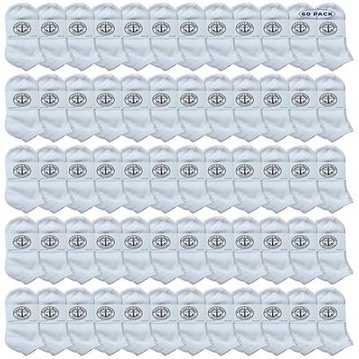 60 Pairs Of Yacht & Smith Bulk Womens Ankle Socks Low Cut Ankle Socks Size 9-11 (White)
