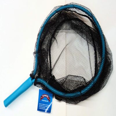 Catchmore Ranger Wading/Kayaking Net, Blue, Black Flat Bottom Net, Floating Hoop and Handle #WKNB